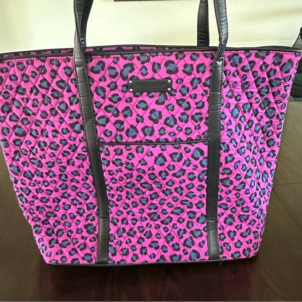 Vera Bradley Zip Tote in African Violet Leopard Spots